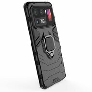 Xiaomi Mi 11 Ultra hoesje, MobyDefend Dubbelgelaagde Pantsercase Met Standaard, Zwart