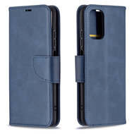 Xiaomi Redmi Note 10 / Note 10S Hoesje, MobyDefend Wallet Book Case Met Koord, Blauw