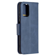 Xiaomi Redmi Note 10 / Note 10S Hoesje, MobyDefend Wallet Book Case Met Koord, Blauw