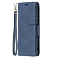 Xiaomi Redmi Note 10 Pro Hoesje - MobyDefend Wallet Book Case Met Koord - Blauw