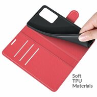 Xiaomi Redmi Note 10 Pro hoesje, MobyDefend Kunstleren Wallet Book Case, Rood