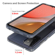 Samsung Galaxy A72 Hoesje, MobyDefend Transparante Shockproof Acryl + TPU Case, Volledig Doorzichtig