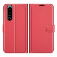 Sony Xperia 5 III Hoesje - MobyDefend Kunstleren Wallet Book Case (Sluiting Voorkant) - Rood