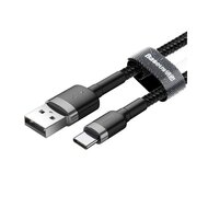 Baseus USB-A naar USB-C kabel - 3 Meter - Zwart-Grijs