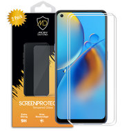 2-Pack Oppo A74 4G Screenprotectors, MobyDefend Case-Friendly Gehard Glas Screensavers