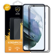 3-Pack Samsung Galaxy S21 FE Screenprotectors - MobyDefend Screensavers Met Zwarte Randen - Gehard Glas 