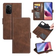 Xiaomi Mi 11i Hoesje, MobyDefend Luxe Wallet Book Case (Sluiting Zijkant), Bruin