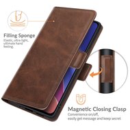 Xiaomi Mi 11i Hoesje, MobyDefend Luxe Wallet Book Case (Sluiting Zijkant), Bruin