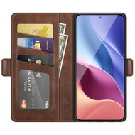 Xiaomi Mi 11i Hoesje, MobyDefend Luxe Wallet Book Case (Sluiting Zijkant), Bruin