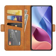 Xiaomi Mi 11i Hoesje - MobyDefend Luxe Wallet Book Case (Sluiting Zijkant) - Lichtbruin