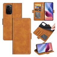 Xiaomi Mi 11i Hoesje - MobyDefend Luxe Wallet Book Case (Sluiting Zijkant) - Lichtbruin