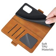 Xiaomi Mi 11i Hoesje - MobyDefend Luxe Wallet Book Case (Sluiting Zijkant) - Lichtbruin