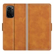 Xiaomi Mi 11i Hoesje, MobyDefend Luxe Wallet Book Case (Sluiting Zijkant), Lichtbruin