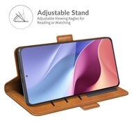 Xiaomi Mi 11i Hoesje - MobyDefend Luxe Wallet Book Case (Sluiting Zijkant) - Lichtbruin