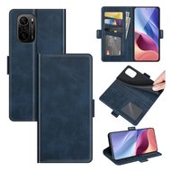 Xiaomi Mi 11i Hoesje, MobyDefend Luxe Wallet Book Case (Sluiting Zijkant), Blauw