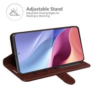 Xiaomi Mi 11i Hoesje - MobyDefend Wallet Book Case (Sluiting Achterkant) - Bruin