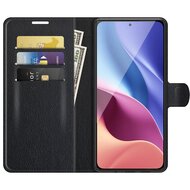 Xiaomi Mi 11i Hoesje, MobyDefend Kunstleren Wallet Book Case, Zwart