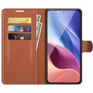 Xiaomi Mi 11i Hoesje - MobyDefend Kunstleren Wallet Book Case (Sluiting Voorkant) - Bruin