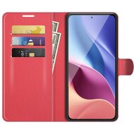 Xiaomi Mi 11i Hoesje, MobyDefend Kunstleren Wallet Book Case, Rood