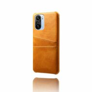 Xiaomi Mi 11i Hoesje - MobyDefend Lederen Backcover Met Vakjes Voor Pasjes - Cognacbruin