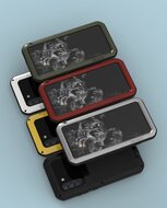 Samsung Galaxy S21 FE Hoes - Love Mei Metalen Case - Extreme Protection - Zwart