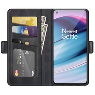 OnePlus Nord CE Hoesje, MobyDefend Luxe Wallet Book Case (Sluiting Zijkant), Zwart