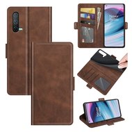 OnePlus Nord CE Hoesje, MobyDefend Luxe Wallet Book Case (Sluiting Zijkant), Bruin