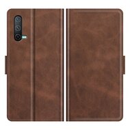 OnePlus Nord CE Hoesje, MobyDefend Luxe Wallet Book Case (Sluiting Zijkant), Bruin