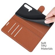 OnePlus Nord CE Hoesje - MobyDefend Kunstleren Wallet Book Case (Sluiting Voorkant) - Bruin