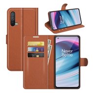 OnePlus Nord CE Hoesje, MobyDefend Kunstleren Wallet Book Case, Bruin