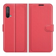 OnePlus Nord CE Hoesje - MobyDefend Kunstleren Wallet Book Case (Sluiting Voorkant) - Rood