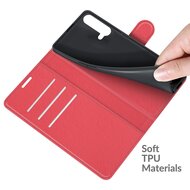 OnePlus Nord CE Hoesje - MobyDefend Kunstleren Wallet Book Case (Sluiting Voorkant) - Rood