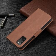 Samsung Galaxy A03s Hoesje, MobyDefend Wallet Book Case Met Koord, Bruin
