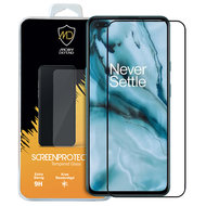 OnePlus Nord screenprotector, MobyDefend gehard glas screensaver, Zwarte randen