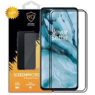 2-Pack OnePlus Nord Screenprotectors, MobyDefend Gehard Glas Screensavers, Zwarte Randen