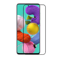 Samsung Galaxy A51 screenprotector - MobyDefend Screensaver Met Zwarte Randen - Gehard Glas