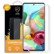 3-Pack Samsung Galaxy A71 Screenprotectors, MobyDefend Case-Friendly Gehard Glas Screensavers