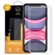 3-Pack Apple iPhone 11 / iPhone XR Screenprotectors - MobyDefend Case-Friendly Screensavers - Gehard Glas