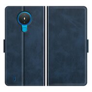 Nokia 1.4 Hoesje - MobyDefend Luxe Wallet Book Case (Sluiting Zijkant) - Blauw