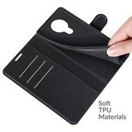 Nokia 1.4 Hoesje - MobyDefend Kunstleren Wallet Book Case (Sluiting Voorkant) - Zwart