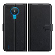 Nokia 1.4 Hoesje - MobyDefend Kunstleren Wallet Book Case (Sluiting Voorkant) - Zwart