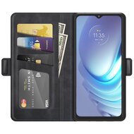 Motorola Moto G50 Hoesje - MobyDefend Luxe Wallet Book Case (Sluiting Zijkant) - Zwart