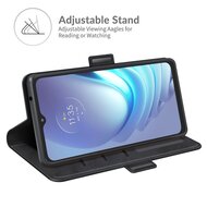 Motorola Moto G50 Hoesje - MobyDefend Luxe Wallet Book Case (Sluiting Zijkant) - Zwart