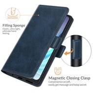 Motorola Moto G50 Hoesje, MobyDefend Luxe Wallet Book Case (Sluiting Zijkant), Blauw