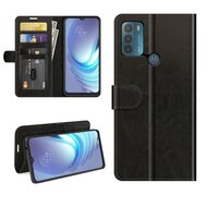 Motorola Moto G50 Hoesje - MobyDefend Wallet Book Case (Sluiting Achterkant) - Zwart