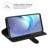 Motorola Moto G50 Hoesje - MobyDefend Wallet Book Case (Sluiting Achterkant) - Zwart