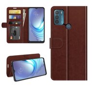 Motorola Moto G50 Hoesje - MobyDefend Wallet Book Case (Sluiting Achterkant) - Bruin