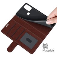 Motorola Moto G50 Hoesje - MobyDefend Wallet Book Case (Sluiting Achterkant) - Bruin
