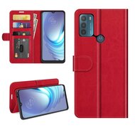 Motorola Moto G50 Hoesje - MobyDefend Wallet Book Case (Sluiting Achterkant) - Rood