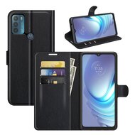 Motorola Moto G50 Hoesje, MobyDefend Kunstleren Wallet Book Case, Zwart